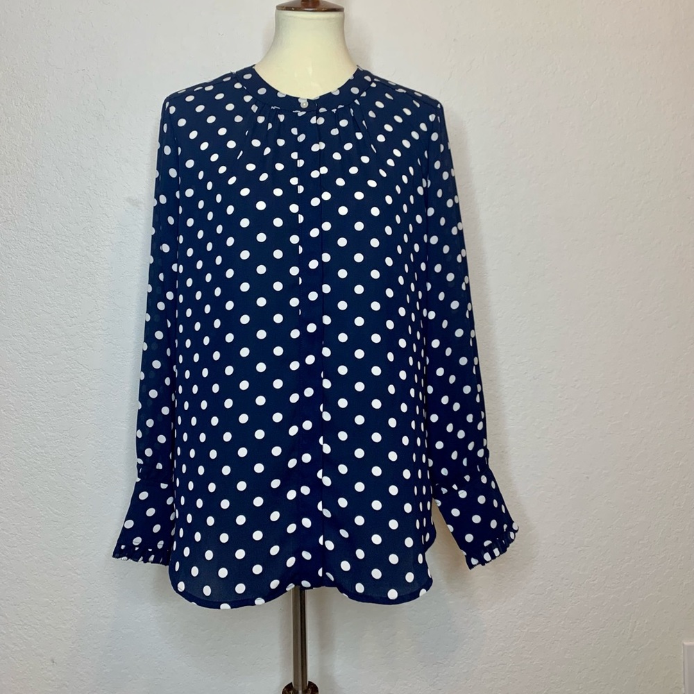 JCrew long sleeve blouse. Size large.
